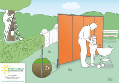 Pára-vento – protecção contra vista no jardim