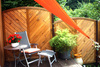 Toldo de sol triangular 360x360x360 cm - cor terracotta