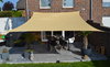 Toldo rectangular 4x5 m - tecido sombreador aberto - cor de trigo