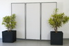 Pra-vento 3x marco 170x70 cm - polister cinzento claro