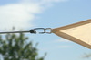 Toldo de sol triangular 360x360x360 cm - unicolor marfim claro