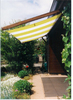 Toldo de sol 270 x 140 cm - cor branco-amarelo