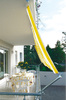 Toldo de sol 270 x 140 cm - cor branco-amarelo