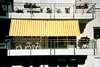 Toldo de sol 270 x 140 cm - cor branco-amarelo