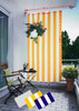 Kit completo de montagem com toldo vertical - raias de bloco amarelo-branco