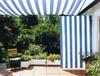 Kit completo de montagem com toldo vertical - raias de bloco azul-branco