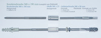 Parafuso Especial M6x190 mm (ao INOX) - pdido mnimo: 2 unidades