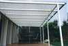 Toldo de sol 420x140 cm, unicolor branco