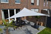 Toldo de sol triangular 360x360x360 cm - unicolor cinzento claro