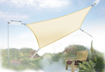 Toldo de sol rectangular 3x4 m - unicolor cinzento claro - Galeria de fotos