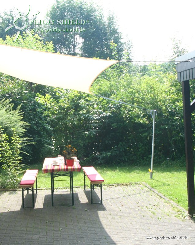 Toldo de sol rectangular 3x4 m - unicolor cinzento claro - Galeria de fotos