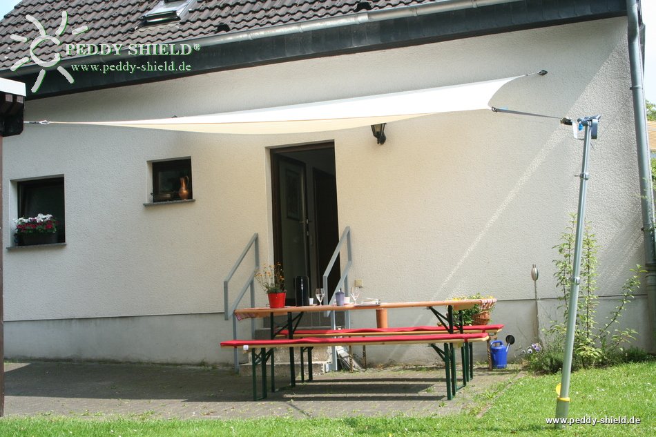 Toldo de sol rectangular 3x4 m - unicolor cinzento claro - Galeria de fotos