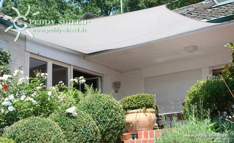 Toldo de sol rectangular 3x4 m - unicolor cinzento claro - Galeria de fotos