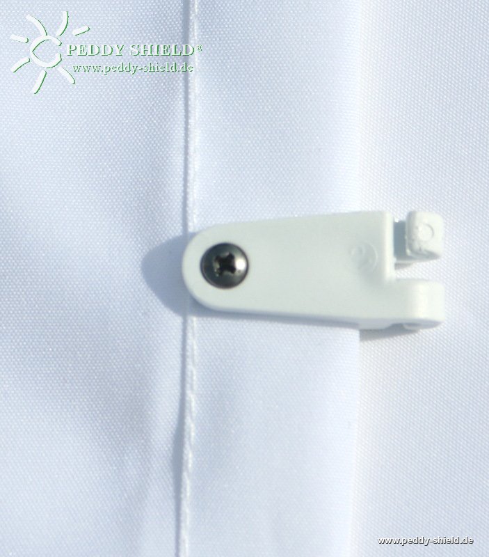 Ganchos deslizantes especiais 20 unidades, branco, para toldos - complemento ou servio de costura - Galeria de fotos