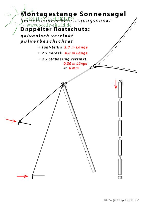 Toldo de sol rectangular 2,5 x3 m unicolor cinzento metlico claro - Galeria de fotos