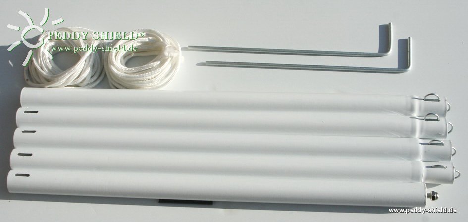 Toldo de sol rectangular 2,5 x3 m unicolor cinzento metlico claro - Galeria de fotos