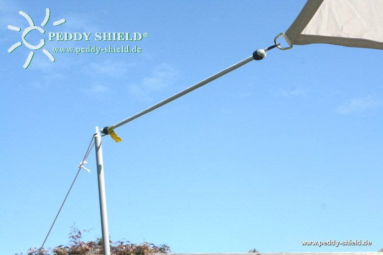 Toldo de sol rectangular 2,5 x3 m unicolor cinzento metlico claro - Galeria de fotos