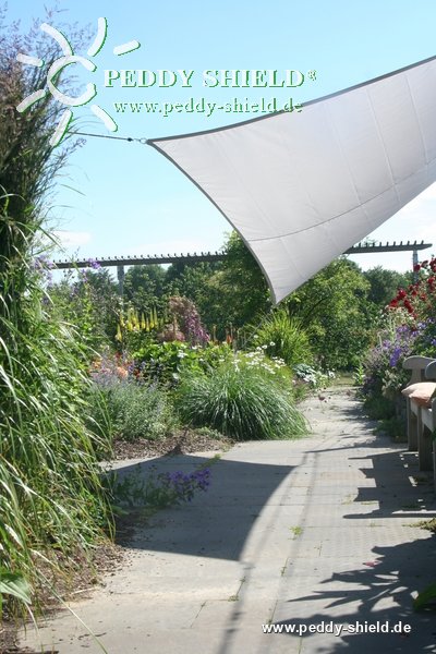 Toldo de sol rectangular 2,5 x3 m unicolor cinzento metlico claro - Galeria de fotos