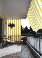 Toldo de sol 270 x 140 cm - cor branco-amarelo - Galeria de fotos