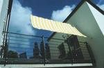 Toldo de sol 270 x 140 cm - cor branco-amarelo - Galeria de fotos