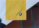 Kit completo toldo vertical - raias de bloco amarelo - branco - Galeria de fotos