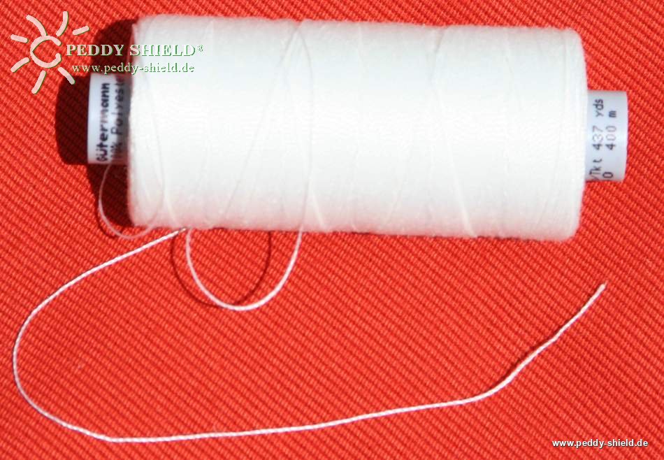 Fio de polister para costura de toldos - cor branco crudo - 400 m