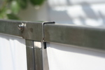 Galeria: Proteco contra vento com pra-vento de ao INOX