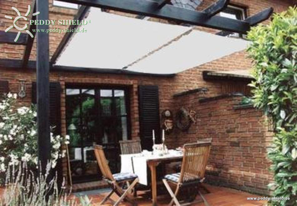 Toldo de sol 270 x 140 cm - unicolor cinzento claro