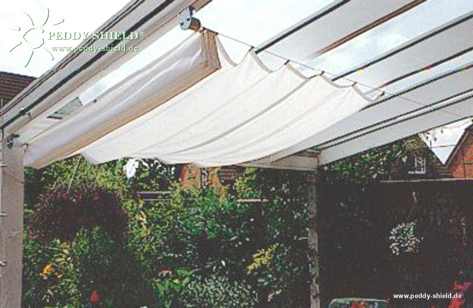 Toldo de sol 270 x 140 cm - unicolor cinzento claro