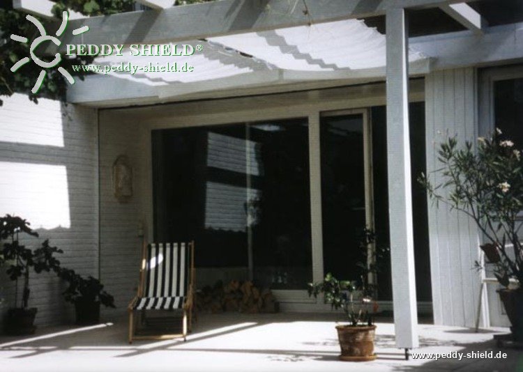 Toldo de sol 330 x 140 cm - unicolor marfim claro