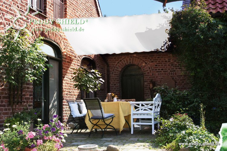 Toldo de sol 330 x 200 cm - unicolor cinzento claro 