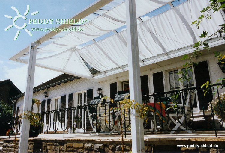 Toldo de sol 330 x 200 cm - unicolor cinzento claro 