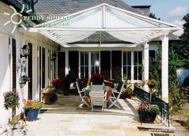 Toldo de sol 330 x 200 cm - unicolor cinzento claro 