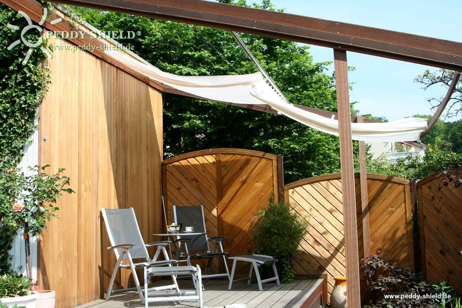 Toldo de sol 330 x 200 cm - unicolor marfim claro 