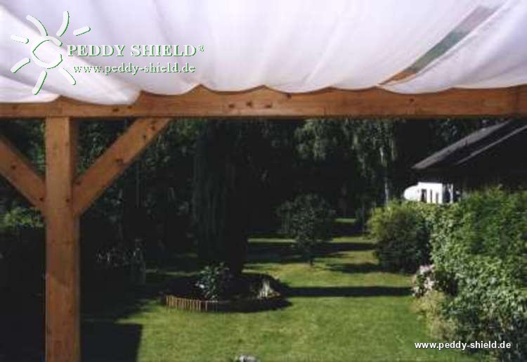 Toldo de sol 420x140 cm, unicolor branco