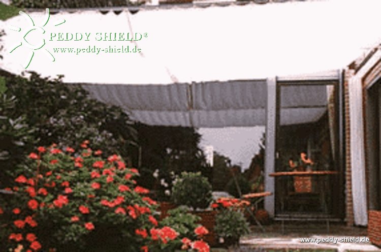 Toldo de sol 420x140 cm, unicolor marfim claro