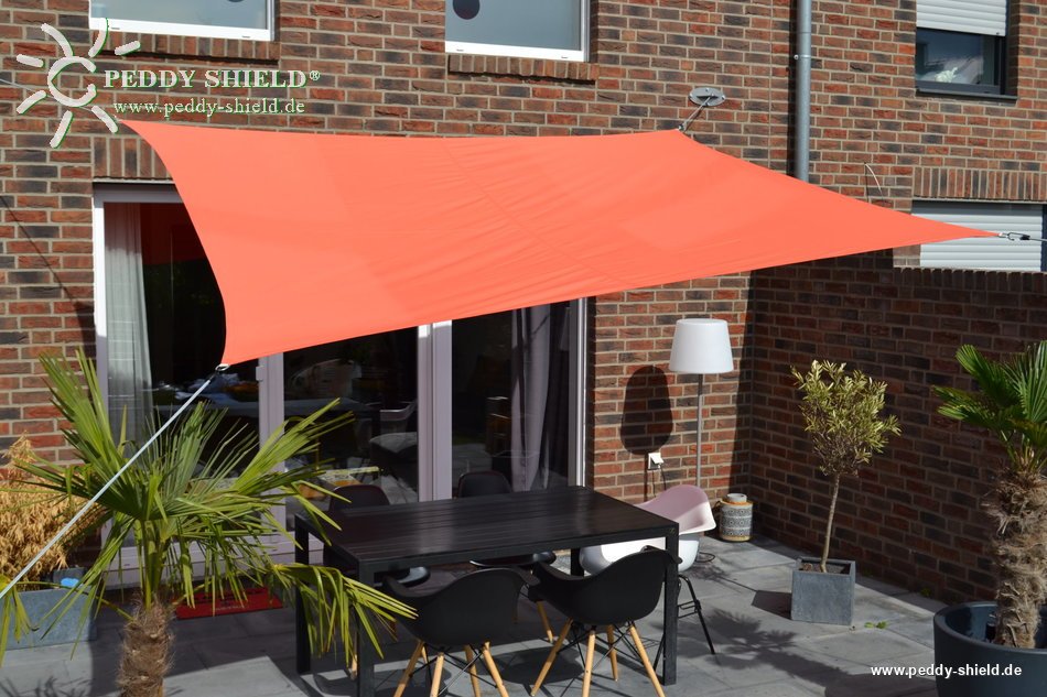 Toldo de sol rectangular 2,5 x3 m cor terracotta