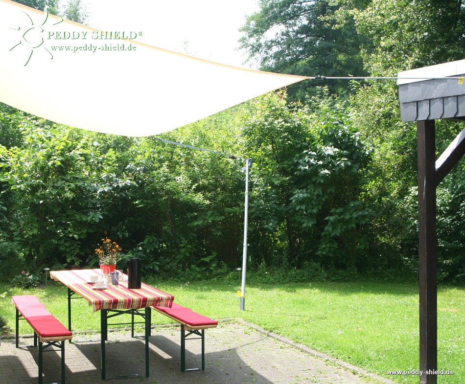 Toldo de sol rectangular 3x4 m - cor terracotta