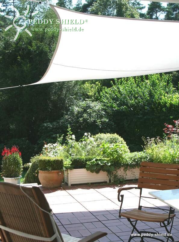 Toldo de sol rectangular 3x4 m - unicolor cinzento claro