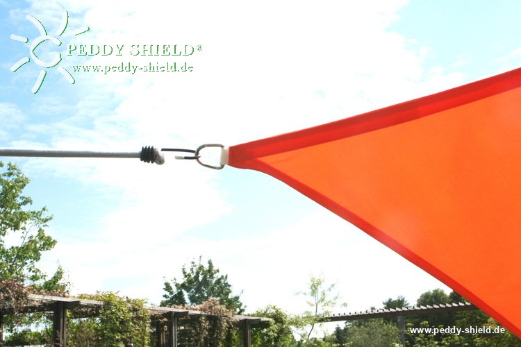 Toldo de sol triangular 360x360x360 cm - cor terracotta