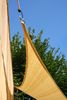 Toldo triangular 3x3x3 m - tecido sombreador aberto - cor de trigo