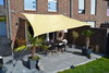 Toldo rectangular 3,6x3,6 m - tecido sombreador aberto - cor de trigo