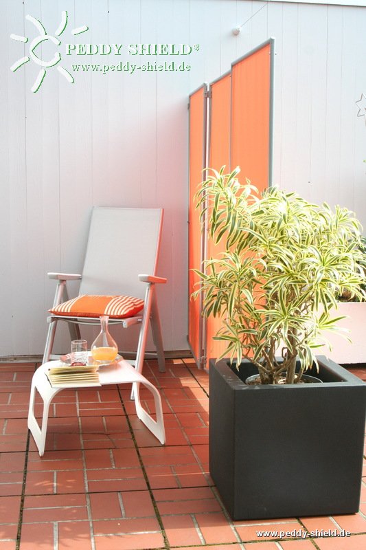 P�ra-vento 1x marco 170x70 cm - tecido de poli�ster - cor terracotta - Galeria de fotos