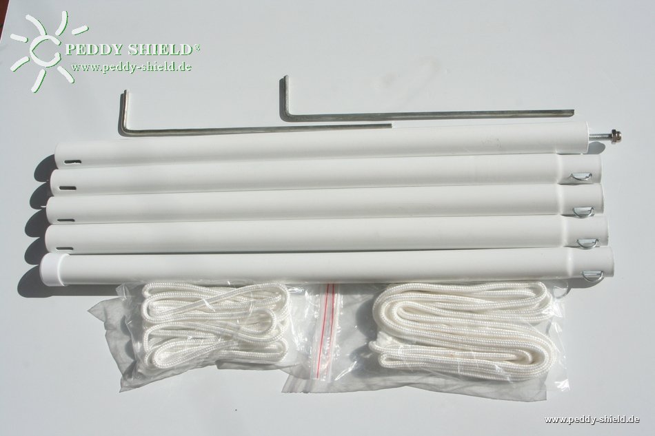 Toldo de sol rectangular 3x4 m - unicolor marfim claro - Galeria de fotos