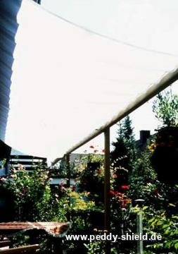 Toldo de sol 270 x 140 cm - unicolor branco - Galeria de fotos