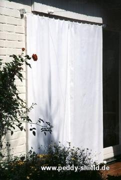 Toldo de sol 270 x 140 cm - unicolor branco - Galeria de fotos