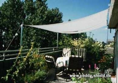 Toldo de sol 270 x 140 cm - unicolor branco - Galeria de fotos