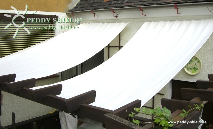 Toldo de sol 270 x 140 cm - unicolor branco - Galeria de fotos