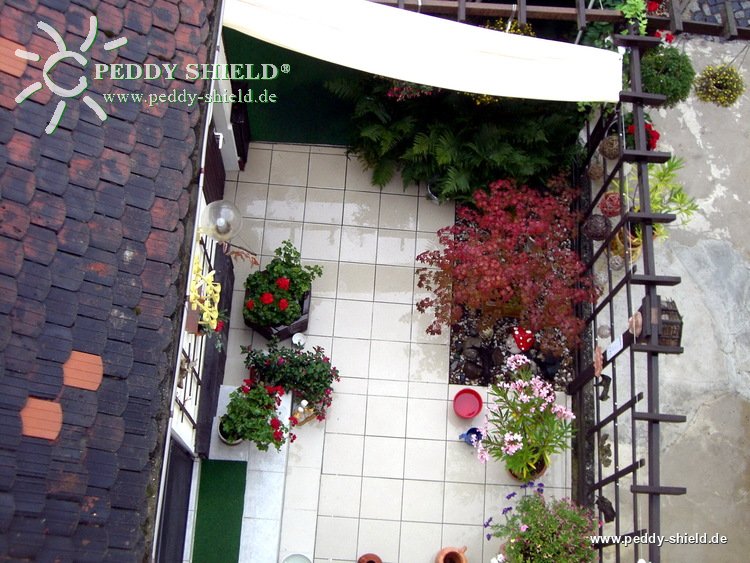 Toldo de sol 270 x 140 cm - unicolor branco - Galeria de fotos