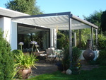 Toldo de sol 270 x 140 cm - unicolor branco - Galeria de fotos